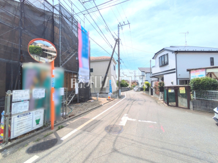 3号棟　接道状況および現場風景　【東大和市奈良橋６丁目】／撮影日2026/06/13