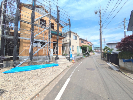 5号棟　接道状況および現場風景　【東大和市奈良橋６丁目】／撮影日2026/06/13