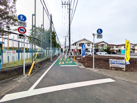 接道状況および現場風景　【調布市富士見町３丁目】／撮影日2026/04/24