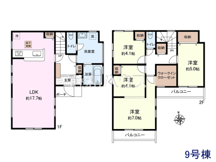 9号棟　間取図　【国分寺市北町４丁目】