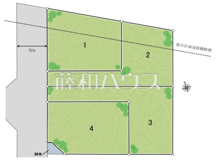 区画図　物件の事・諸費用の事など、小さな疑問もお気軽にご連絡・ご相談下さい。【西東京市向台町６丁目】