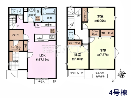 4号棟　間取図　【武蔵野市桜堤３丁目】