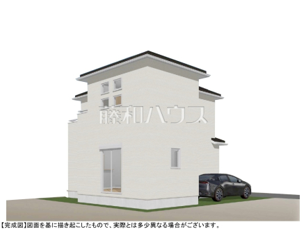 10号棟　建物プラン例（外観写真）　【新座市片山３丁目】　
[参考プラン] 
建物価格：4,240万円（税込）　建物面積：99.78m&sup2;