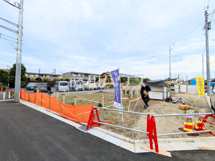 ≪1号棟　外観≫きれいに整備された敷地。これから夢の新邸がここに建ちます。　【府中市分梅町３丁目】／撮影日2026/05/08