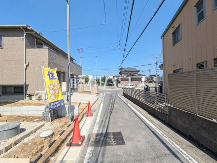 接道状況および現場風景　【春日井市町屋町】／撮影日2026/07/09