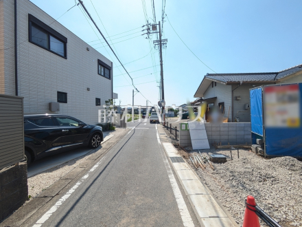 接道状況および現場風景　【春日井市町屋町】／撮影日2026/07/09
