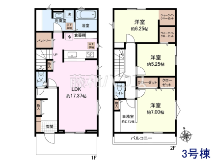 3号棟　間取図　【小金井市貫井北町３丁目】