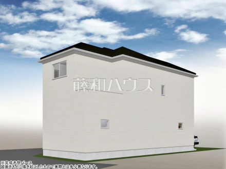 8号地　建物プラン例（北西パース・外観）　【東村山市恩多町５丁目】　
[参考プラン] 
建物価格：1,650万円（税込）　建物面積：97.29m&sup2;