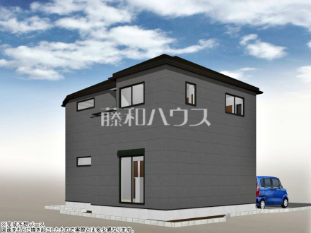 11号地　建物プラン例（南東パース・外観）　【東村山市恩多町５丁目】　
[参考プラン] 
建物価格：1,650万円（税込）　建物面積：98.12m&sup2;