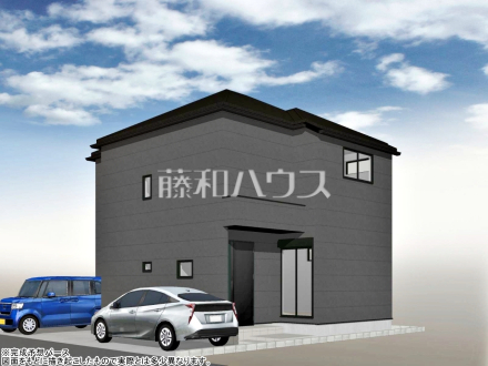 11号地　建物プラン例（南西パース・外観）　【東村山市恩多町５丁目】　
[参考プラン] 
建物価格：1,650万円（税込）　建物面積：98.12m&sup2;