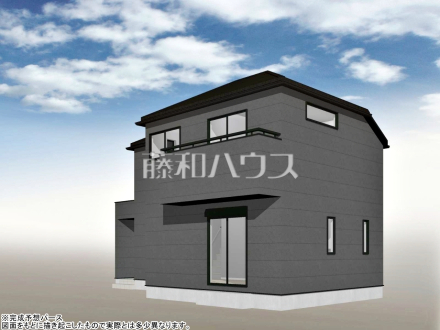 21号地　建物プラン例（南東パース・外観）　【東村山市恩多町５丁目】　
[参考プラン] 
建物価格：1,650万円（税込）　建物面積：86.94m&sup2;