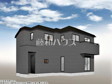 21号地　建物プラン例（南西パース・外観）　【東村山市恩多町５丁目】　
[参考プラン] 
建物価格：1,650万円（税込）　建物面積：86.94m&sup2;