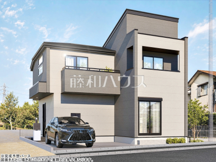 45号地　建物プラン例（パース・外観）　【東村山市恩多町５丁目】　
[参考プラン] 
建物価格：1,650万円（税込）　建物面積：97.91m&sup2;