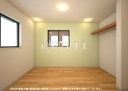 ≪完成予想図・内観パース≫ 明るさと通風に配慮した2面採光の居室で、一人ひとりのプライベートタイムが充実したものになります。 【東久留米市本町３丁目】