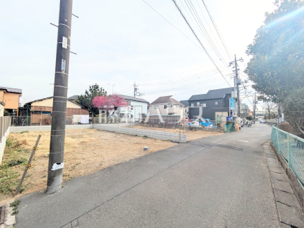 接道状況および現場風景　【日野市大字石田】
／撮影日2026/02/20