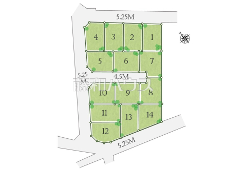 全体区画図　【調布市東つつじケ丘３丁目】