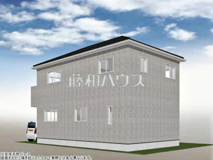 16号地　建物プラン例（パース・外観）　【小平市小川町１丁目】　
[参考プラン] 
建物価格：2,288万円（税込）　建物面積：96.88m&sup2;