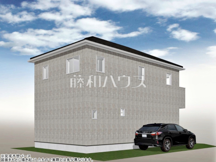 16号地　建物プラン例（パース・外観）　【小平市小川町１丁目】　
[参考プラン] 
建物価格：2,288万円（税込）　建物面積：96.88m&sup2;