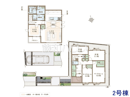 2号棟　間取図　【日野市三沢】