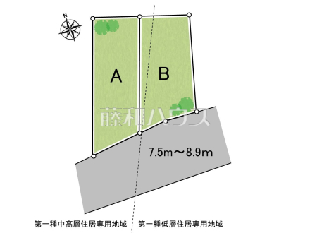 全体区画図　【三鷹市新川４丁目】