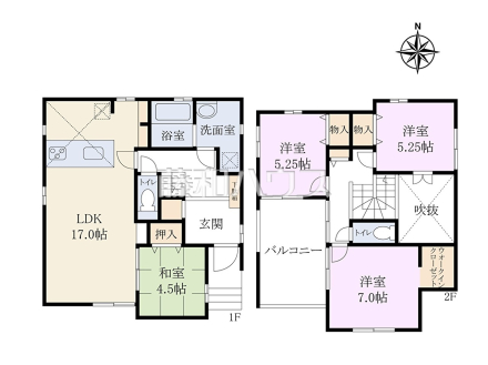 1号棟　間取図　【春日井市森山田町】