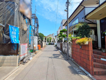 接道状況および現場風景　【中野区白鷺３丁目】／撮影日2026/07/31