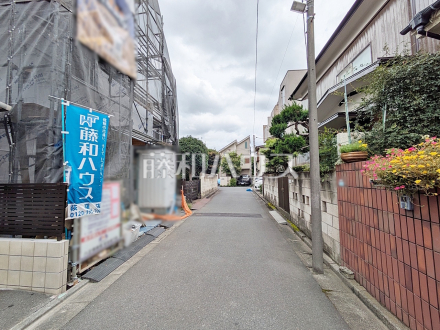 接道状況および現場風景　【中野区白鷺３丁目】／撮影日2026/08/17