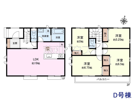 D号棟　間取図　【東久留米市下里３丁目】