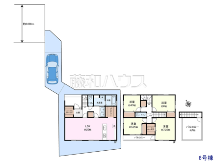 土地価格2280万円＋建物価格2200万円＝総額4480万円　
[参考プラン] 
建物価格：2,200万円（税込）　建物面積：110.96m&sup2;