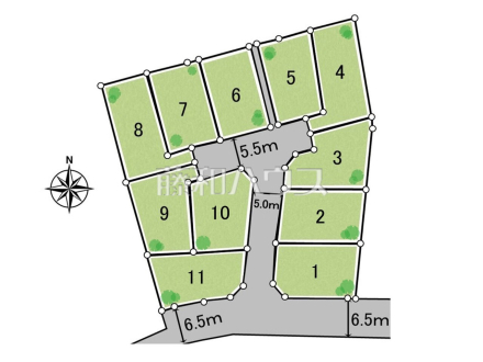 全体区画図　【八王子市緑町】