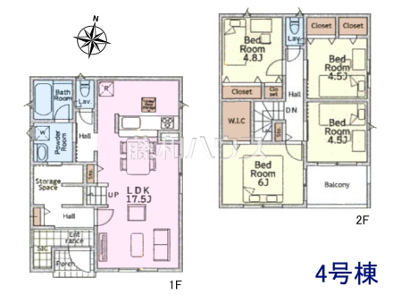 4号棟　間取図　【八王子市緑町】