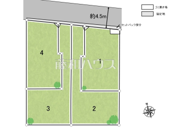 世田谷区砧1丁目　全4区画　建築条件付売地物件画像