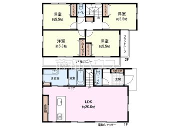 川越市上野田町　全1棟　新築分譲住宅物件画像