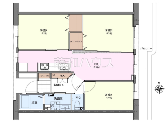 昭島つつじが丘ハイツ北住宅16号棟物件画像