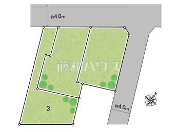 杉並区阿佐谷北3丁目　全3区画／3号地　建築条件付き売地物件画像