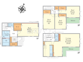 新座市新堀2丁目　全1棟　新築分譲住宅物件画像