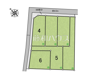 富士見市大字水子　全6棟　建築条件付き売地物件画像