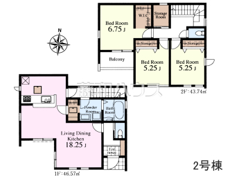 東村山市野口町4丁目　全4棟／2号棟　新築分譲住宅物件画像