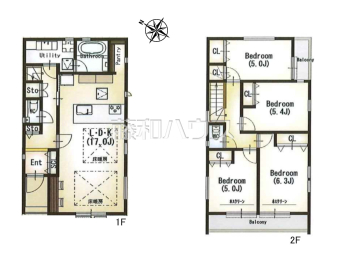 和光市白子2丁目　全1棟　新築分譲住宅物件画像