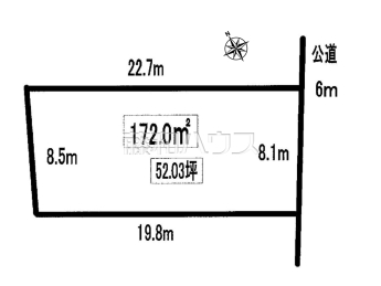 春日井市気噴町北2丁目　全1区画　宅地分譲物件画像