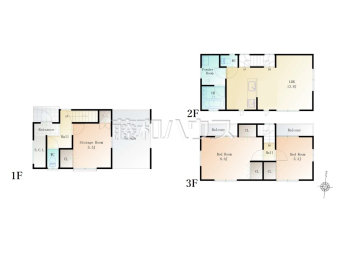富士見市関沢3丁目　全1棟　新築分譲住宅物件画像