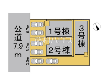 小牧市新町1期　全3棟　新築分譲住宅物件画像