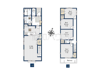 名古屋市守山区苗代208①　全1棟　新築分譲住宅物件画像