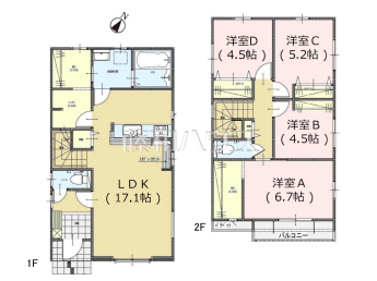 糟屋郡志免町志免2丁目　全1棟　新築分譲住宅物件画像