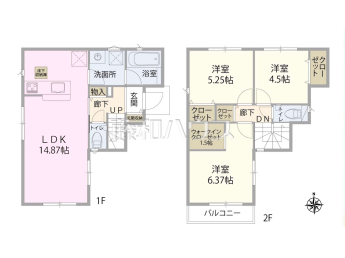 立川市砂川町1丁目　全1棟　新築分譲住宅物件画像