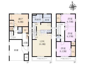 小金井市緑町2丁目　全3棟／2号棟　新築分譲住宅物件画像