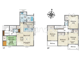 所沢市小手指南２丁目　全１棟　新築戸建物件画像