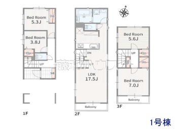 志木市柏町1丁目　全2棟／1号棟　新築分譲住宅物件画像