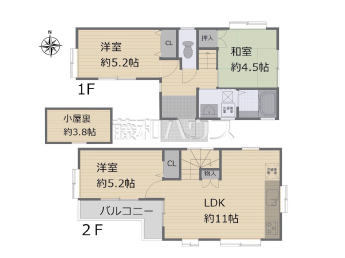 東村山市萩山町1丁目　中古戸建て物件画像