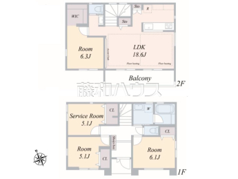 世田谷区玉堤1丁目　全1棟　新築分譲住宅物件画像
